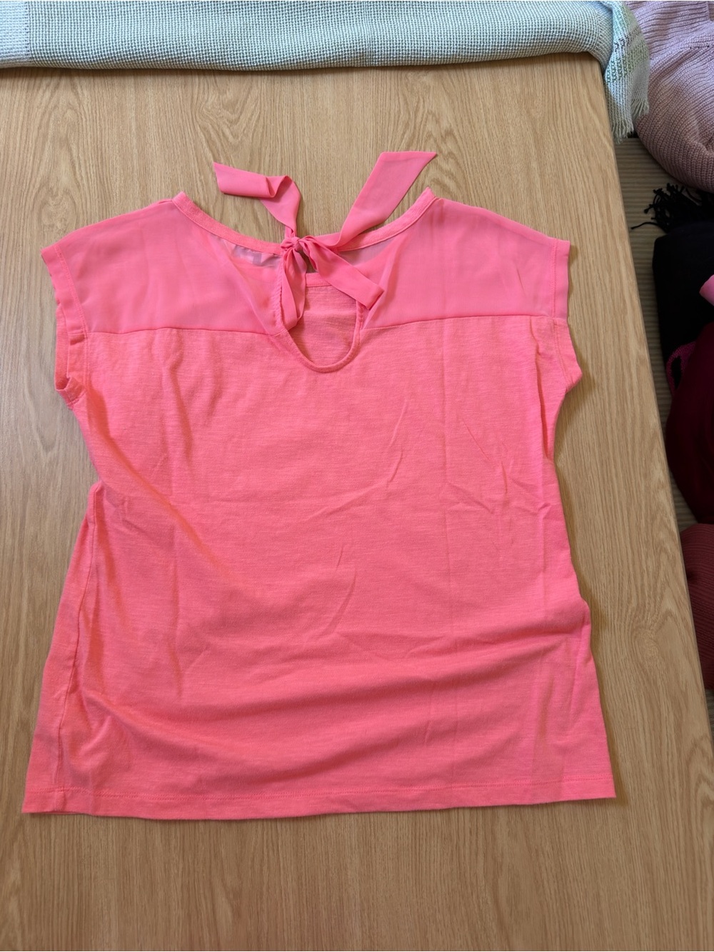 Pink Tie-Back Tee - Picture 2 of 2